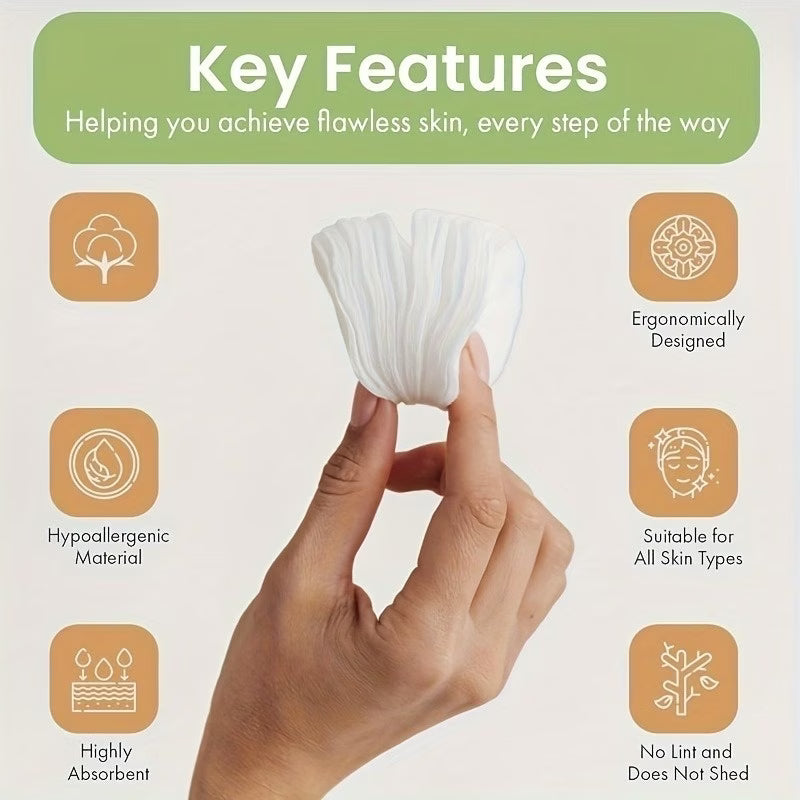 Set of 50 lint-free round makeup remover wipes for face and eyes by UK Dropships, perfect for gentle facial cleansing.