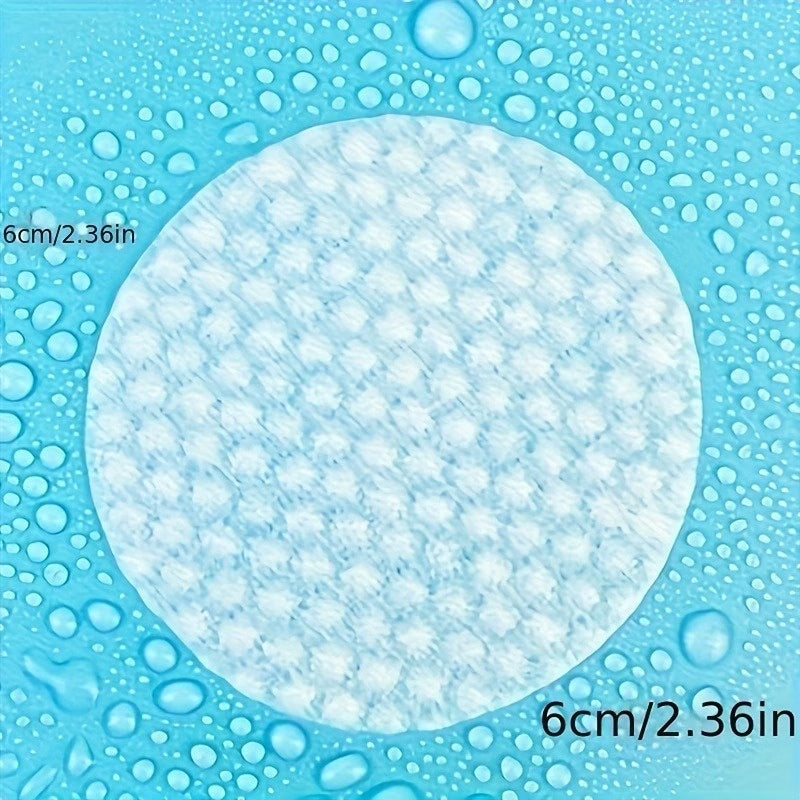 Set of 50 lint-free round makeup remover wipes for face and eyes, UK Dropships premium facial cleansing pads.