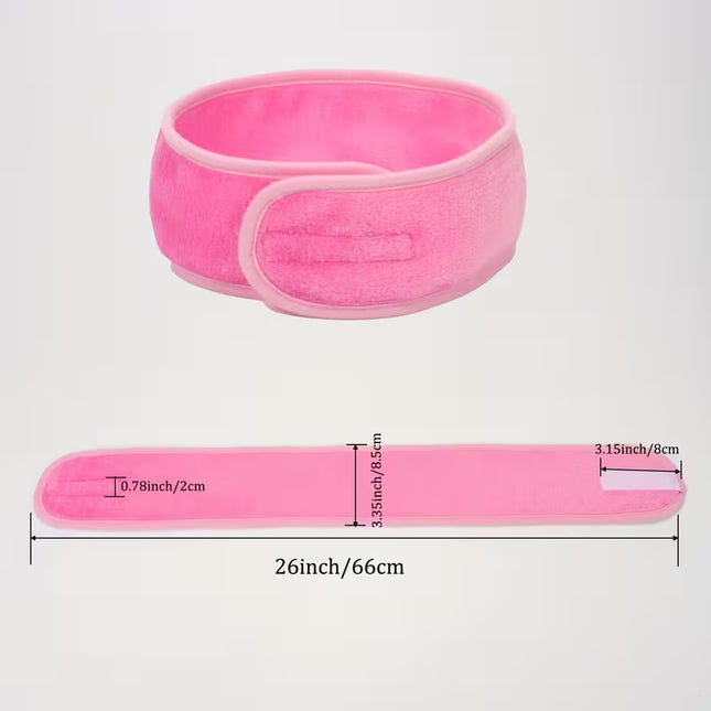 Soft buckle hairband in random colors, ideal for makeup, facial cleansing, and hair styling for women and girls.