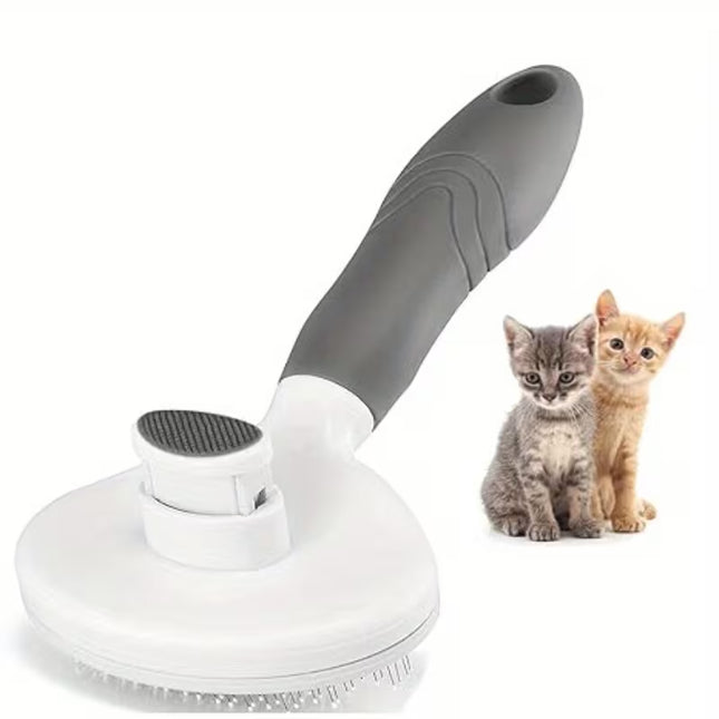 Self-Cleaning Cat and Dog Grooming Rake Brush – 304 Stainless Steel, Shedding Removal and Massage Tool