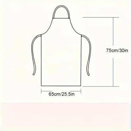 Durable Polyester Adjustable Neck Apron with 2 Large Pockets – Cooking, Baking, Grilling and Crafts
