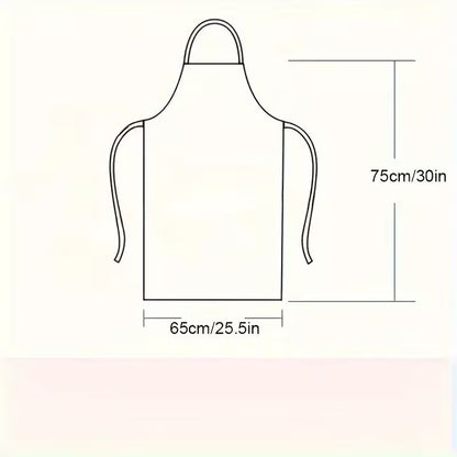 Durable Polyester Adjustable Neck Apron with 2 Large Pockets – Cooking, Baking, Grilling and Crafts