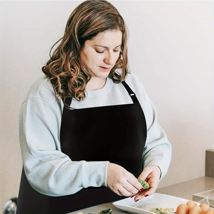 Durable Polyester Adjustable Neck Apron with 2 Large Pockets – Cooking, Baking, Grilling and Crafts