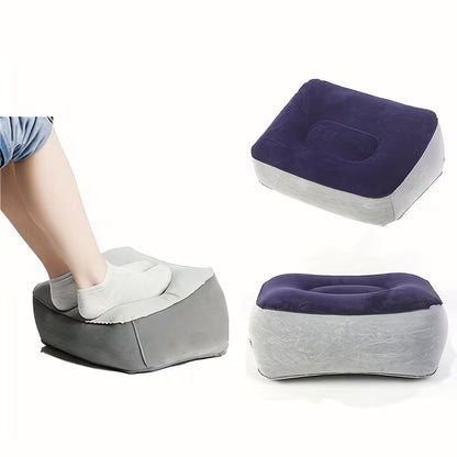 Inflatable PVC Foot Rest – Adjustable Portable Footstool for Travel, Home and Office