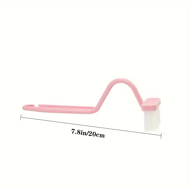 V-Shaped Toilet Brush – Long-Handle Bathroom Cleaning Brush with Wall-Mounted Holder