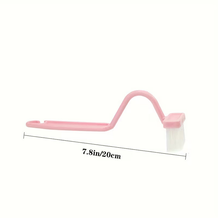 V-Shaped Toilet Brush – Long-Handle Bathroom Cleaning Brush with Wall-Mounted Holder