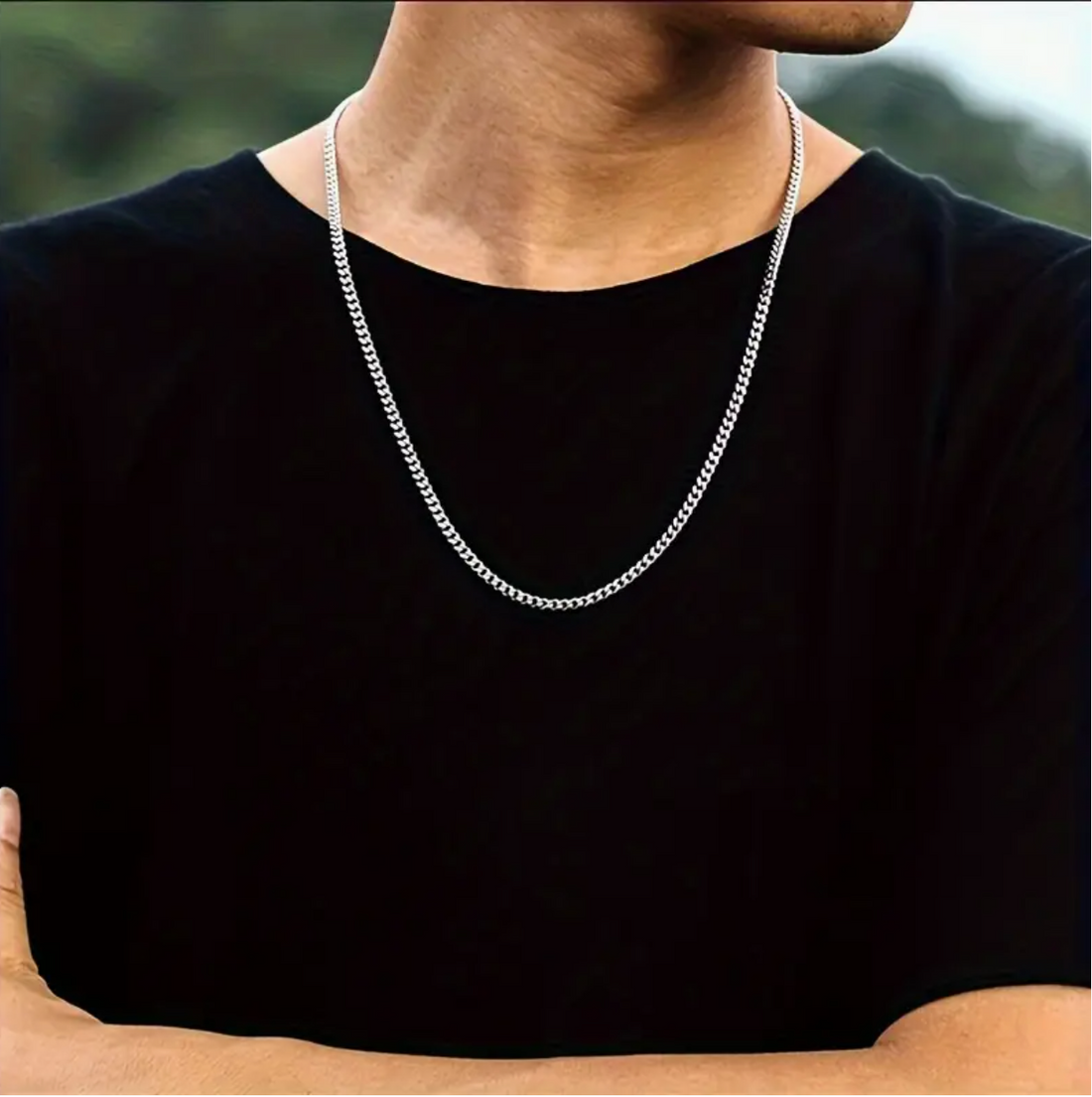 Wide Stainless Steel Cuban Link Chain Necklace – Punk Rock Style Unisex Jewelry | Adjustable 16"/20"/24" | Bold 3mm &amp; 5mm Chain | Durable, Polished Choker for Men &amp; Women