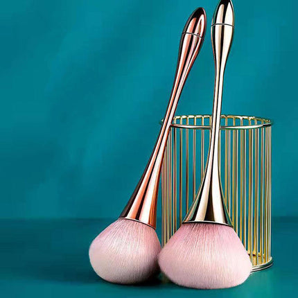 Rose Gold Pink Makeup Brush with goblet handle for versatile beauty application