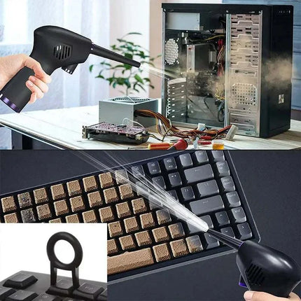 Cordless electric air duster with 15000mAh battery and Type-C charging for keyboard cleaning