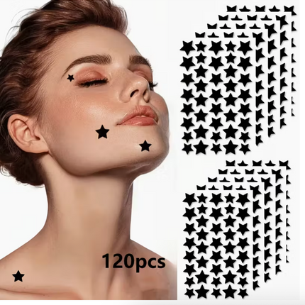 Set of 160 black pimple covers with light beige tone, alcohol-free, fragrance-free, gentle acne patches for sensitive skin.