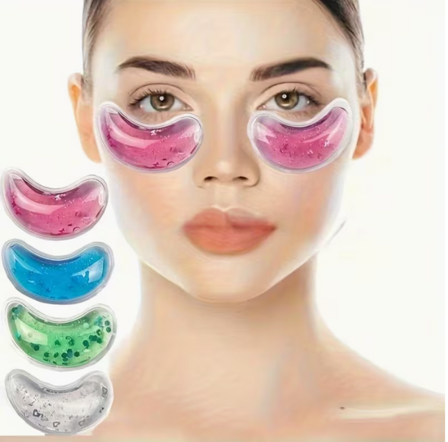Set of 2 Gel Ice Pack Eye Masks  Hot & Cold Therapy • Reusable • Cold Compression • Relieves Eye Strain & Fatigue