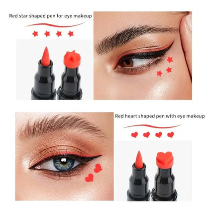 Eyeliner Stamp Wingliner waterproof smudge-proof gel pen set with heart-shaped stamp for perfect winged eyeliner