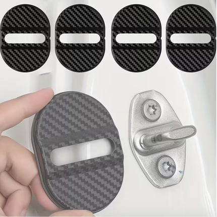 4-Pack Car Door Lock Cover Protectors – Anti-Rust Plastic Pads, Shock-Absorbing Door Entry Guards for Vehicle Protection