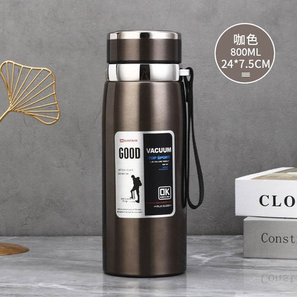 Stainless Steel Insulated Tea Cup 1000ml with vacuum insulation and leak-proof lid for outdoors
