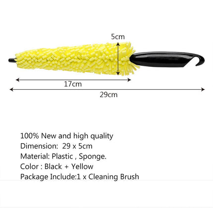 Multi-Functional Sponge Tire and Wheel Cleaning Brush