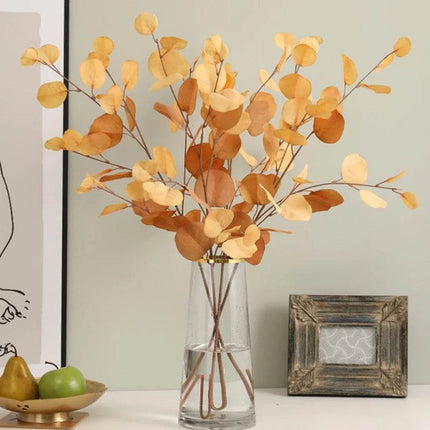 Realistic silk apple leaves simulation in autumn white, pink, and light blue for wedding decor and photography backdrops