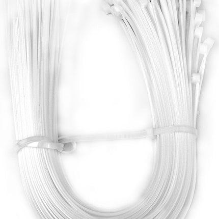 NXVX White 18 Inch Heavy Duty Nylon Zip Ties 100PCS Cable Ties Organizer Wire Ties for Gardening Outdoor Office Home and Travel