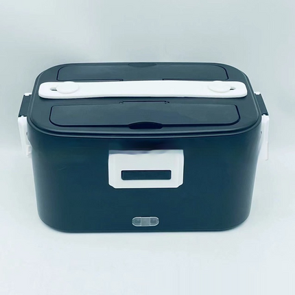 Portable electric lunch box with 75W power heating food evenly, usable in car or home.