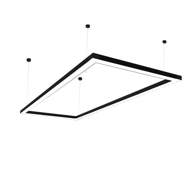 Seamless square LED pendant light for commercial spaces with modern design and energy-efficient illumination