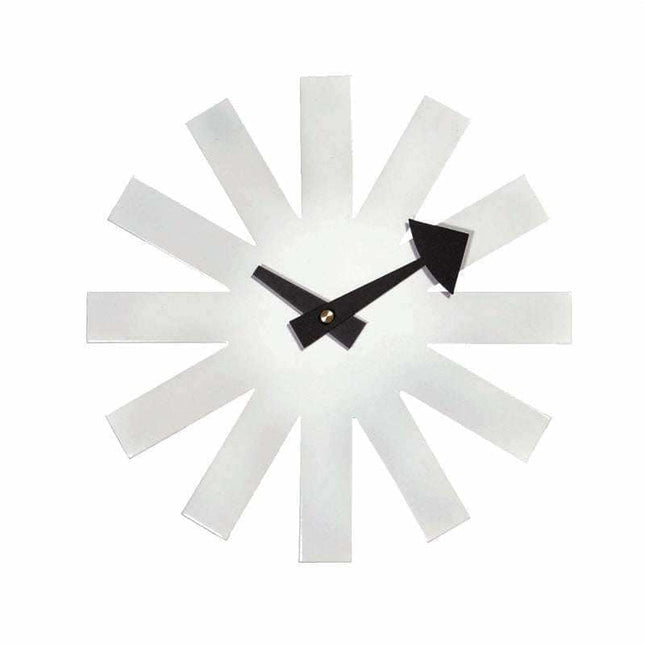 Nordic designer wall clock with black quartz face and minimalist modern design