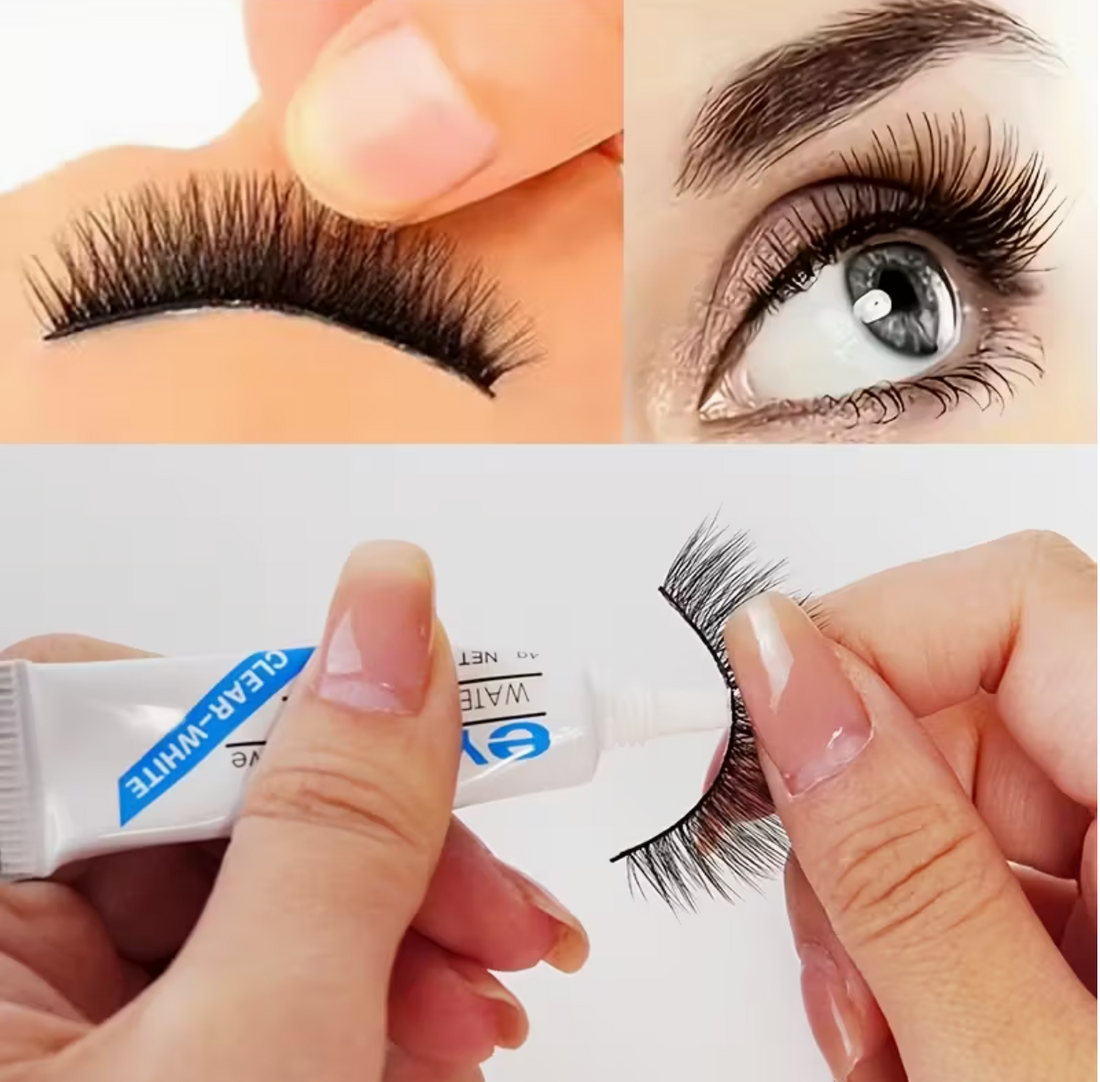 Waterproof &amp; Long-Lasting Eyelash Adhesive – Strong Hold Glue for False Eyelashes | Non-Irritating, Professional Makeup Tool