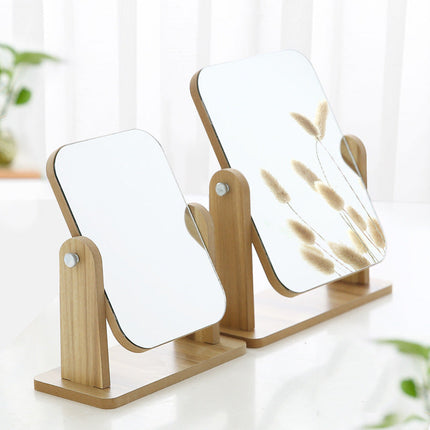 Large heart-shaped desktop makeup mirror with sleek MDF frame for girls