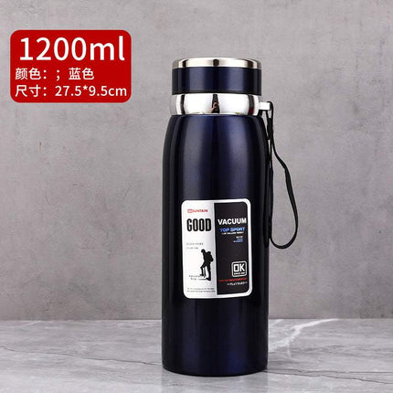 Stainless Steel Insulated Tea Cup 1000ml with vacuum insulation and leak-proof lid for outdoor use