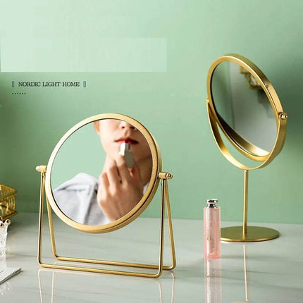 Nordic Portable Large Desktop Makeup Mirror with adjustable tilt and sleek design for makeup and grooming