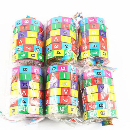 Cylindrical Six-Sided Math Cube for Kids Learning Toy