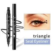 Eyeliner Stamp Wingliner waterproof smudge-proof gel pen with heart-shaped stamp and deep black color
