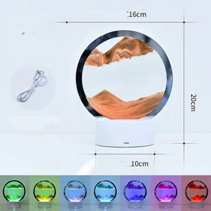 3D Quicksand Touch Table Lamp – USB Powered Bedside Light (Multiple Colors)