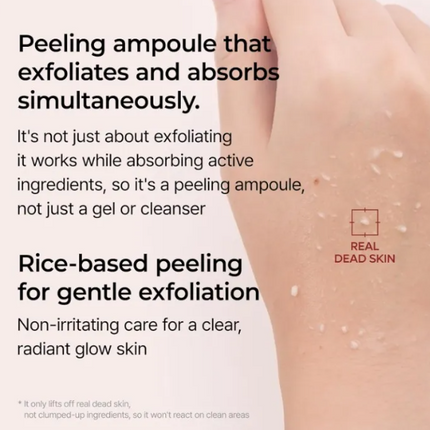 Rice Moisturizing Exfoliating Liquid bottle for gentle, hydrating skincare with rice bran extract and hyaluronic acid