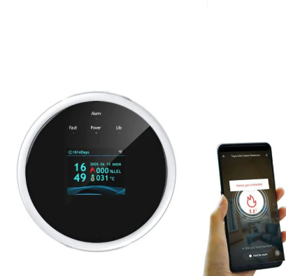 Home Creative Simple Smart Gas Alarm wireless ceiling-mounted gas leak detector with real-time alerts for home safety