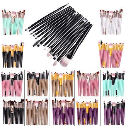 15-piece makeup brush set with soft bristles for eyeshadow and beauty application