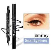 Waterproof Eyeliner Stamp Wingliner gel pen set with dual-ended pencil and heart-shaped stamp
