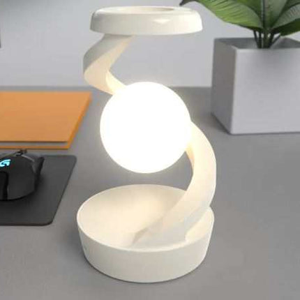 Rotating Moon Desk Lamp with Wireless Charging & Sensor Control