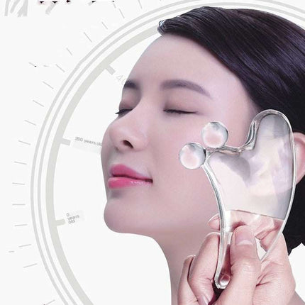 Crystal Face Slimming Tool with Gua Sha Board for facial massage and meridian clearing