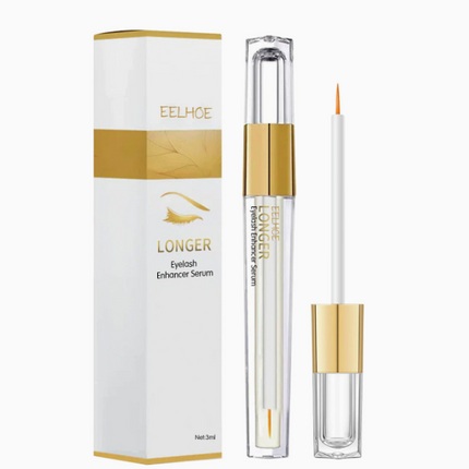 AuQuest Eyelash Serum sleek transparent bottle for lash length and volume