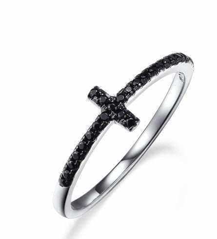 925 sterling silver ring with polished finish on a finger