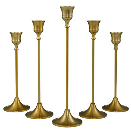 Elegant Vintage Gold Candle Holder