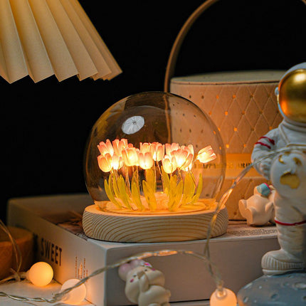 Tulip Night Light Decorative Home Gift with LED Base