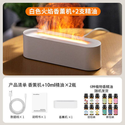 Colorful Flame Aromatherapy Humidifier with vibrant LED flame lighting and essential oil diffusion for home use