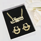 25mm Earrings + Necklace Set / 60cm