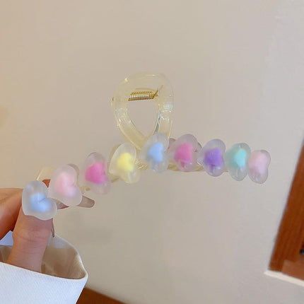 Love Star Hair Clip stylish plastic resin accessory with charming love and star designs