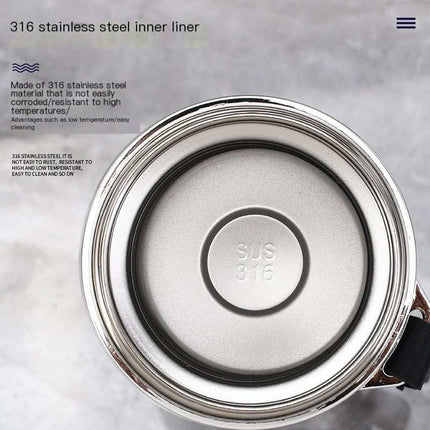 Stainless steel insulated tea cup 1000ml with vacuum insulation and leak-proof lid for outdoor use