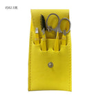 Yellow set of 6 pieces (including leather bag