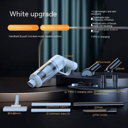 Compact handheld wireless vacuum cleaner with blower function for home and car cleaning