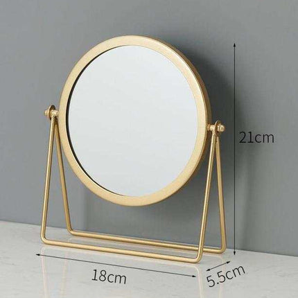 Nordic Portable Large Desktop Makeup Mirror with adjustable tilt and sleek design for makeup and grooming