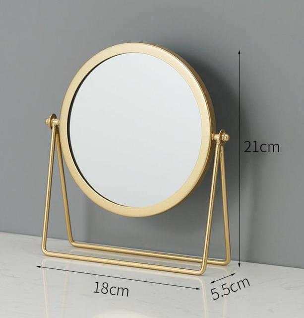 Nordic Portable Large Desktop Makeup Mirror with adjustable tilt and sleek design for makeup and grooming