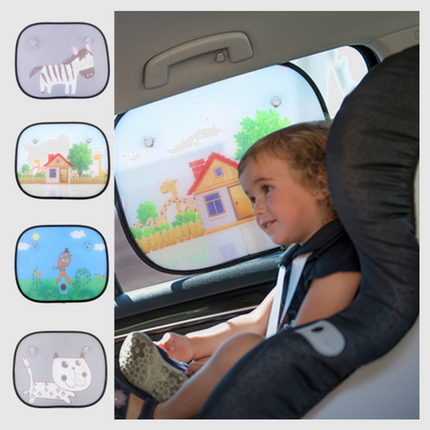 Car Sunshade with Mesh Insulation and Suction Cups